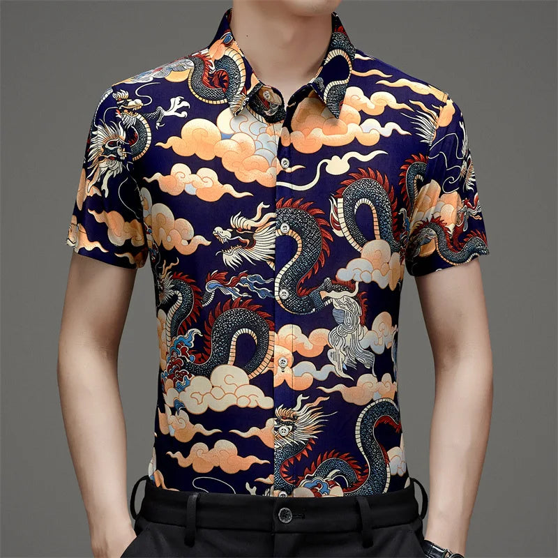 Ice Silk Floral Shirt